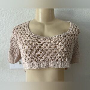 Crochet Knit Crop Top cotton on summer sexy beach